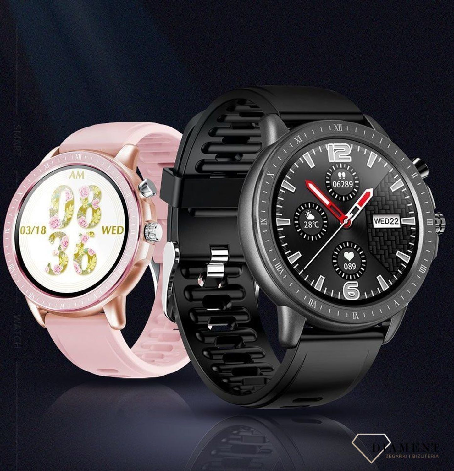 Smartwatch Męski Czarny S02 Sportowy Krokomierz Pulsometr Powiadomienia Monitoring snu ✓Autoryzowany sklep 3.webp